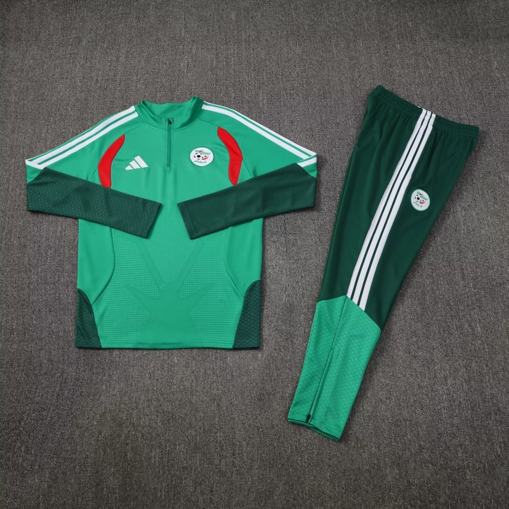 2026/2027 Algeria Green Half-zip training suit set