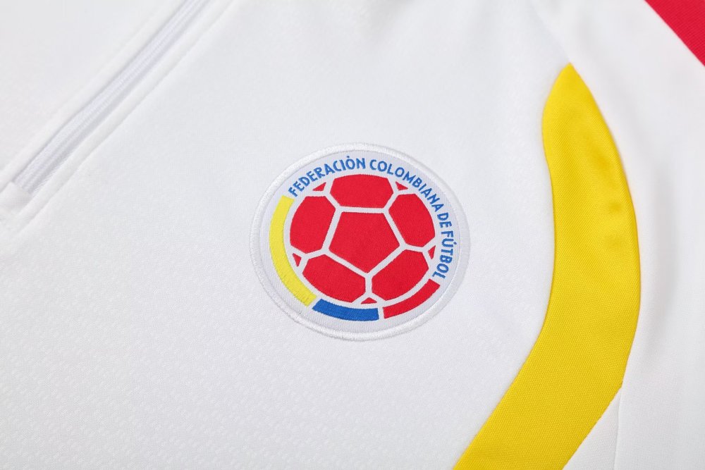 2026/2027 Colombia White Half-zip training suit set