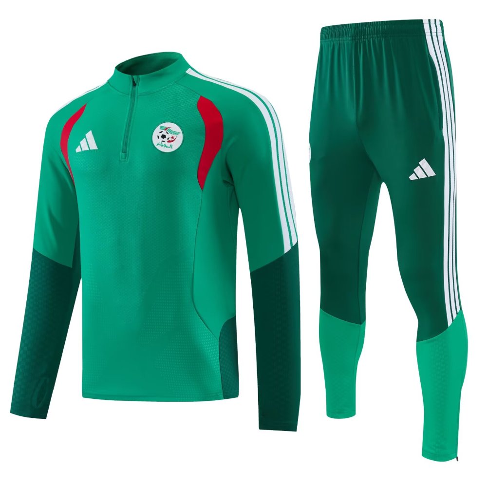 2026/2027 Algeria Green Half-zip training suit set