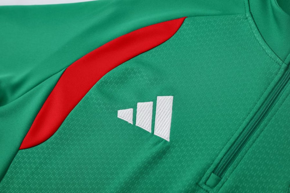 2026/2027 Algeria Green Half-zip training suit set