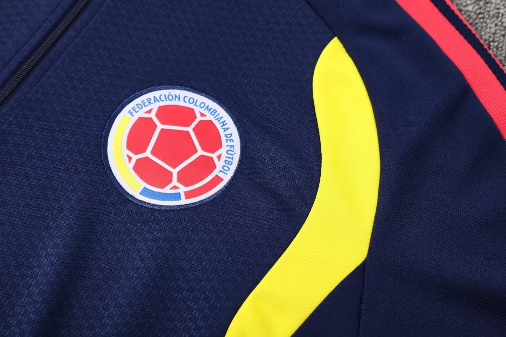 2026/2027 Colombia dark blue  Half-zip training suit set