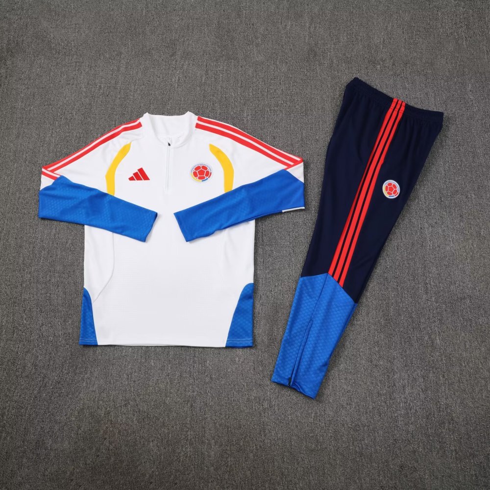2026/2027 Colombia White Half-zip training suit set