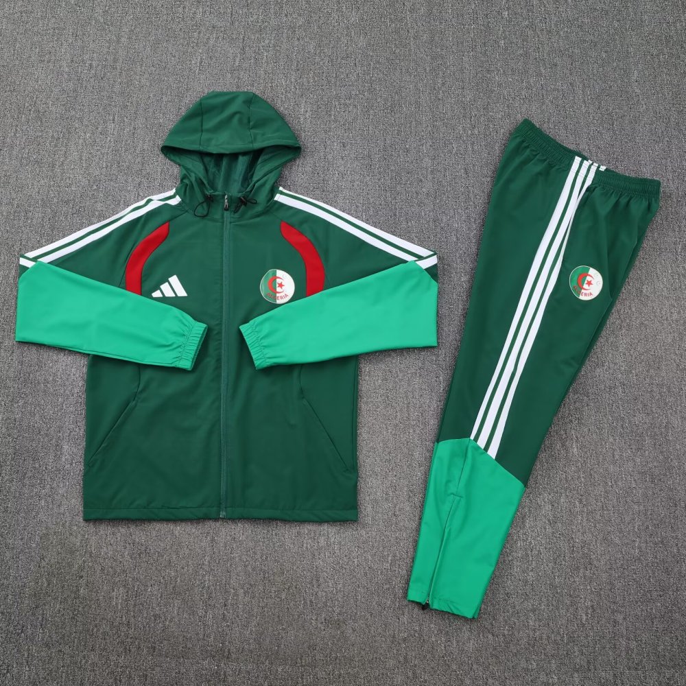 2026/2027 Algeria Green Hooded jacket training set