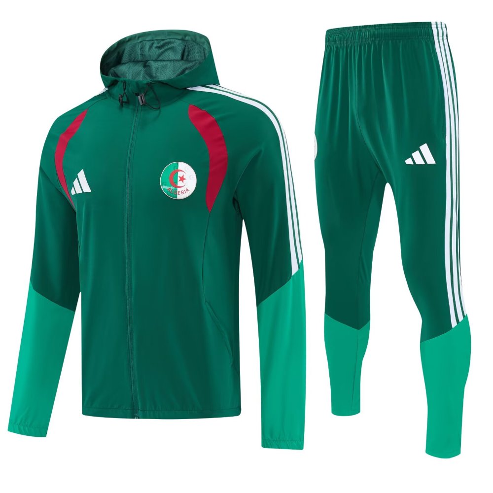 2026/2027 Algeria Green Hooded jacket training set