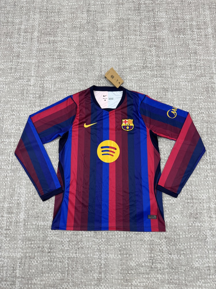 2026/2027 Barcelona Long sleeves Home Jersey（Fans Edition ）