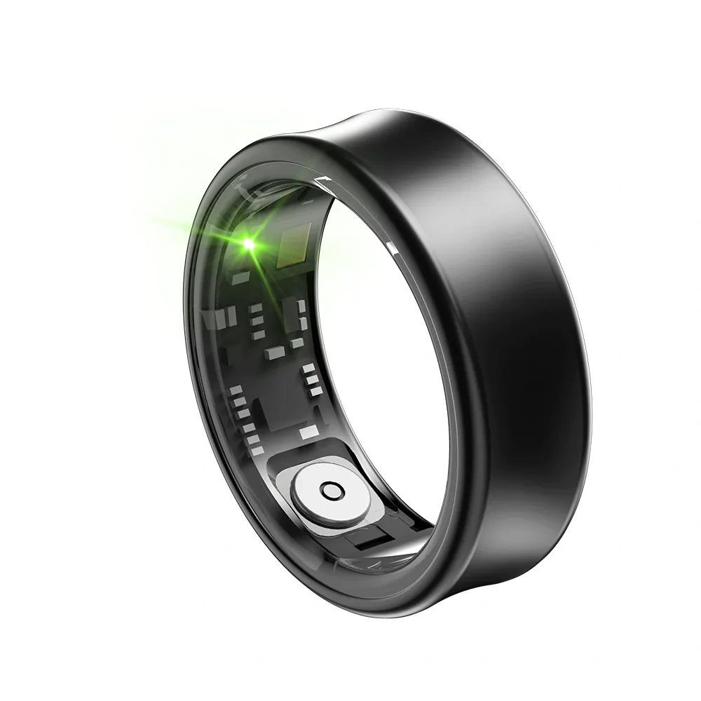 Mayissi Smart Ring with Sleep Monitoring-No Subscription-15-Days-Battery-Standby-time-Activity/Stress/SpO2/HR/Women's Health Tracking--Waterproof-AI Insights-iOS & Android- Black