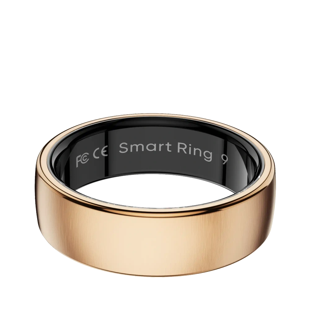 Mayissi Smart Ring with Sleep Monitoring-No Subscription-15-Days-Battery-Standby-time-Activity/Health Management/Women's Health Tracking--Waterproof-iOS & Android- Gold