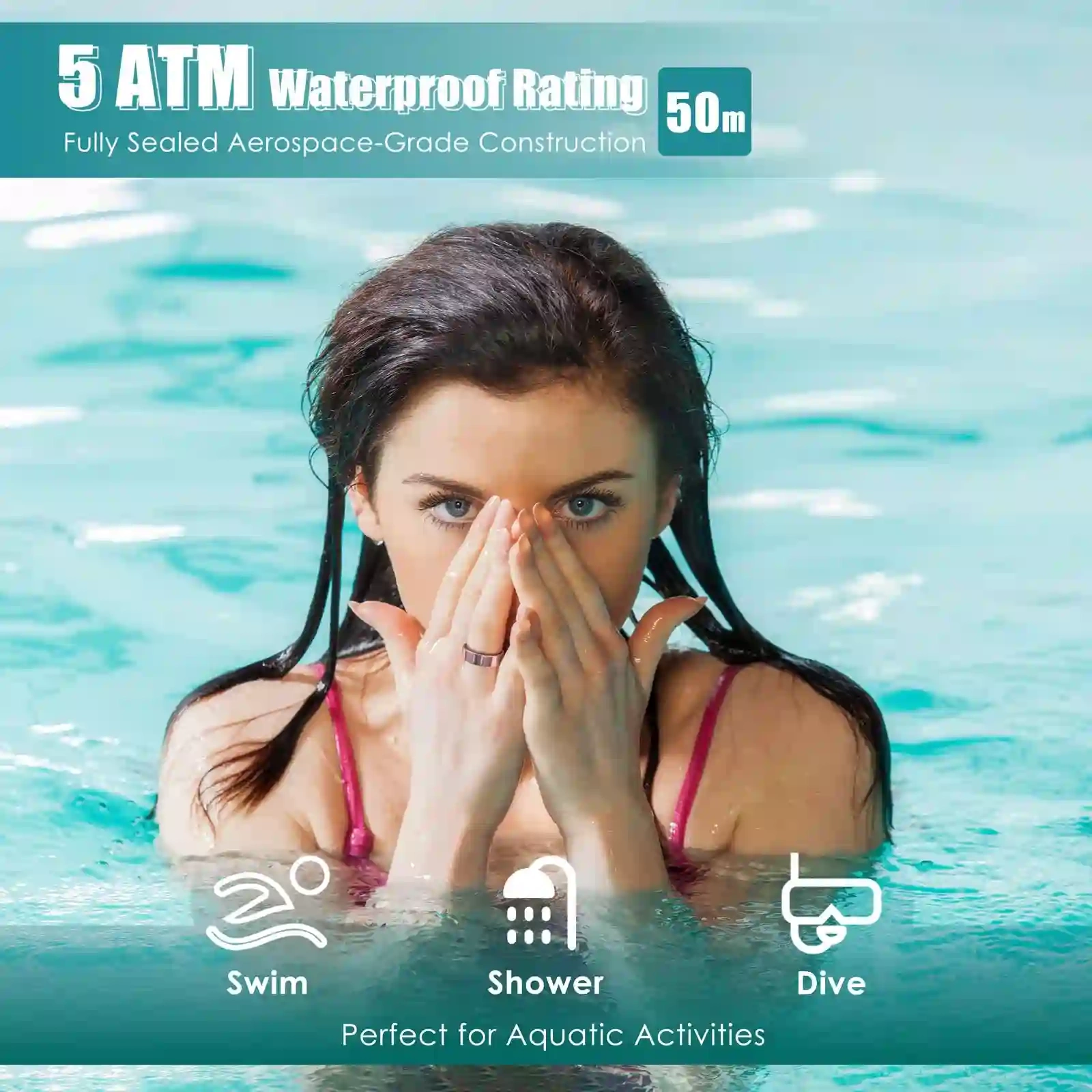 Mayissi Smart Ring with Sleep Monitoring-No Subscription-15-Days-Battery-Standby-time-Activity/Health Management/Women's Health Tracking--Waterproof-iOS & Android- Gold