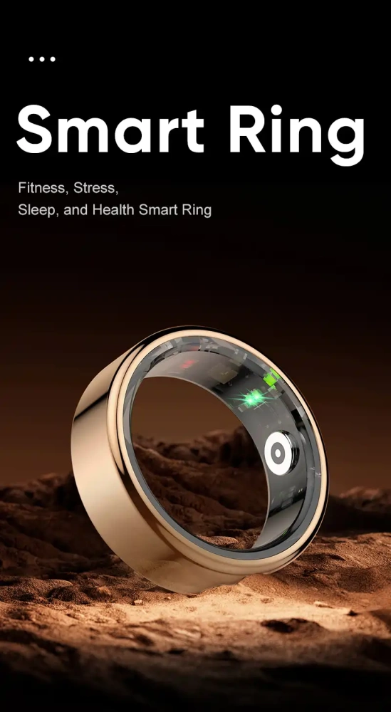 Mayissi Smart Ring with Sleep Monitoring-No Subscription-15-Days-Battery-Standby-time-Activity-Health Management--Waterproof-iOS & Android- RoseGold