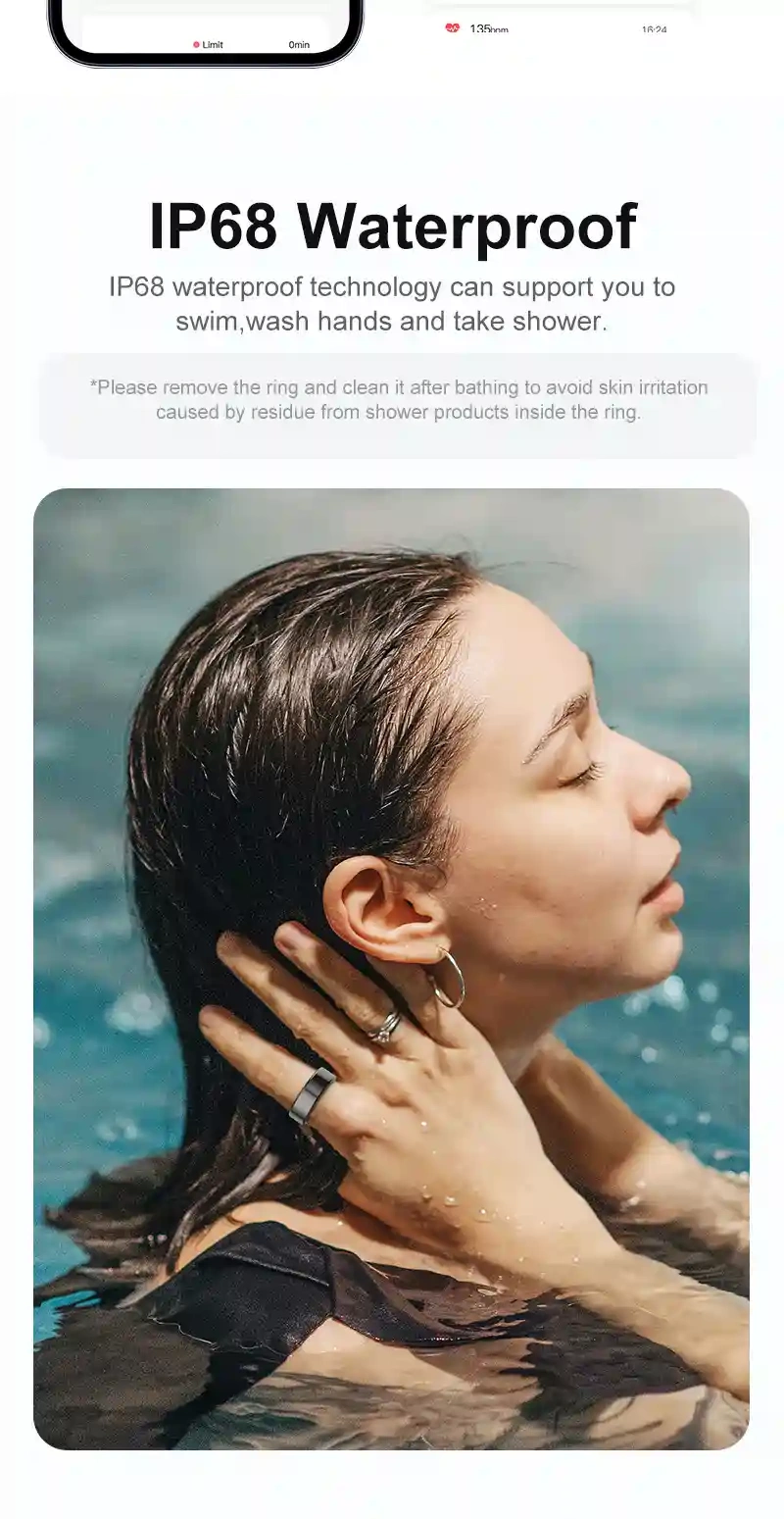 Mayissi Smart Ring with Sleep Monitoring-No Subscription-15-Days-Battery-Standby-time-Activity-Health Management--Waterproof-iOS & Android- RoseGold