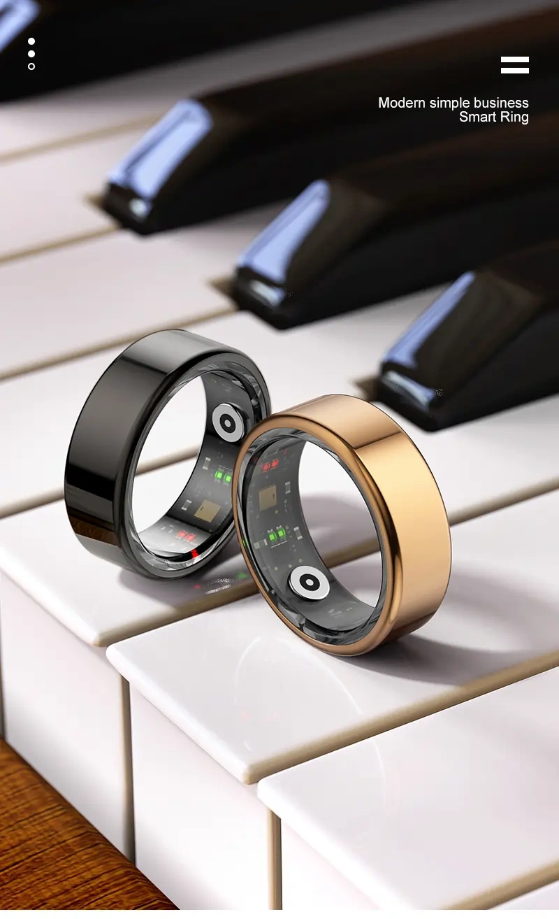 Mayissi Smart Ring with Sleep Monitoring-No Subscription-15-Days-Battery-Standby-time-Activity-Health Management--Waterproof-iOS & Android- RoseGold