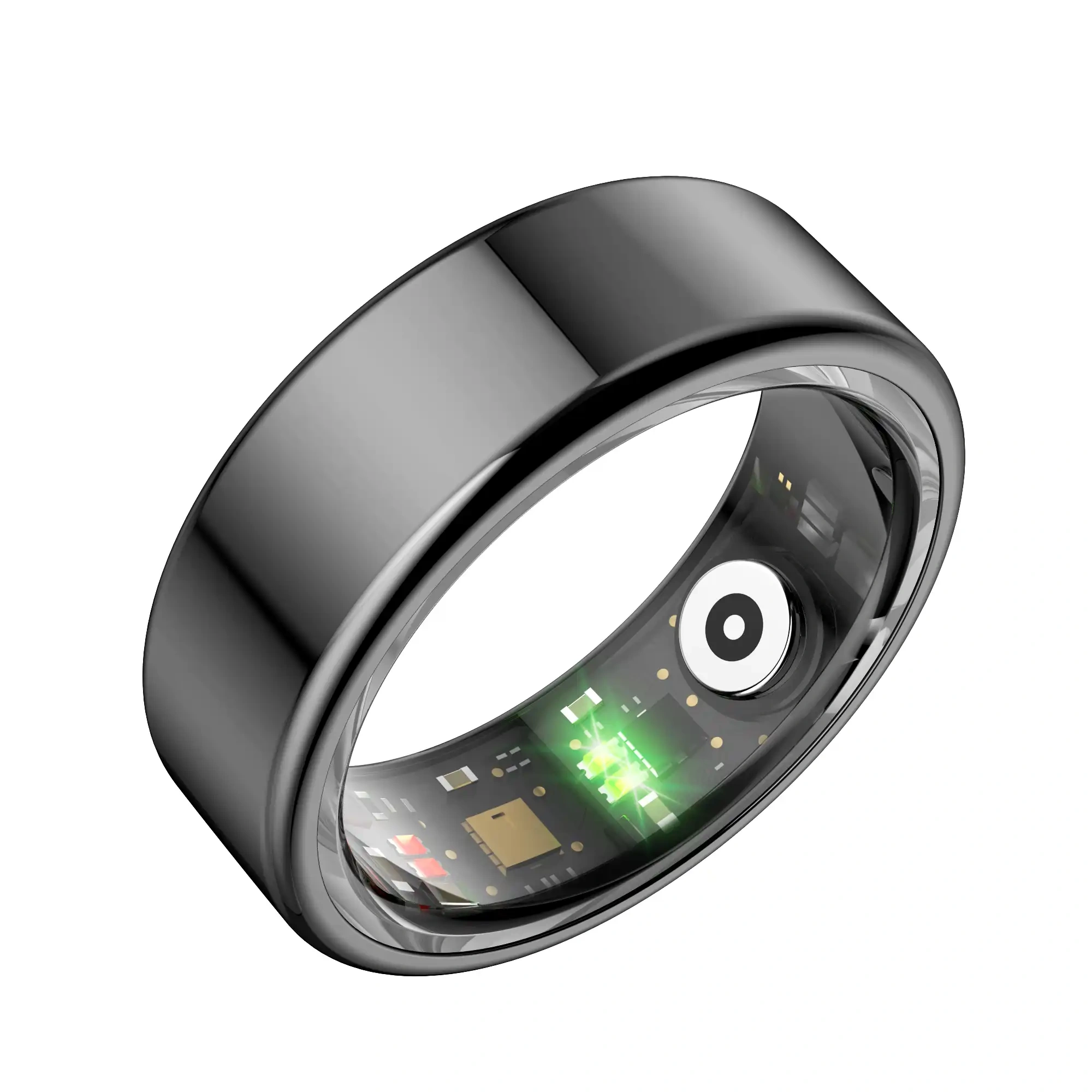 Mayissi Smart Ring with Sleep Monitoring-No-Subscription-15-Days-Battery-Standby-time-Activity-Health Management--Waterproof-iOS & Android- Tarnish-Black