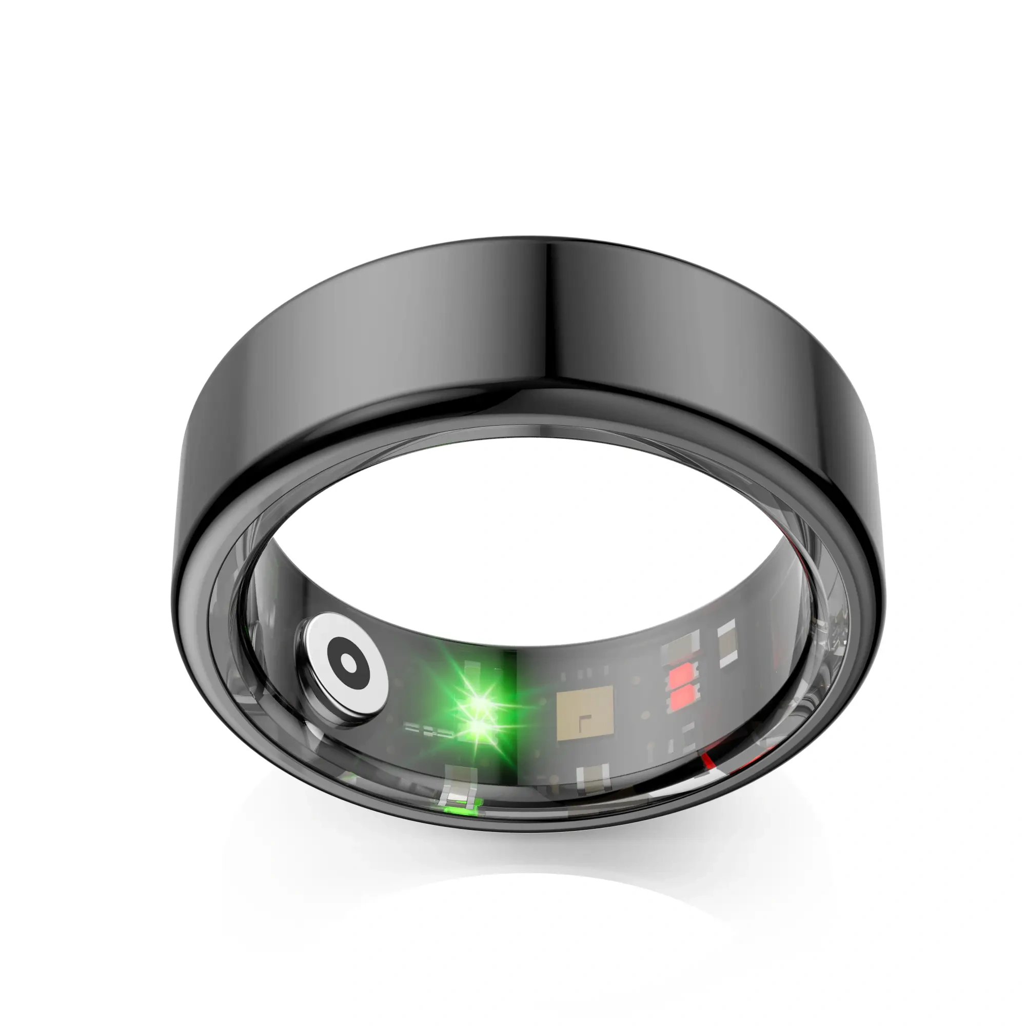 Mayissi Smart Ring with Sleep Monitoring-No-Subscription-15-Days-Battery-Standby-time-Activity-Health Management--Waterproof-iOS & Android- Tarnish-Black