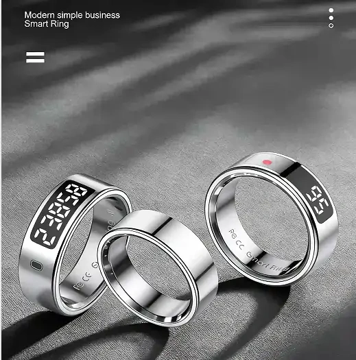 Mayissi Smart Ring-LED Display- Gesture or Touch Controls -Tracks Activity, Sleep, Heart Rate, Blood Oxygen,pressure -IP68 Waterproof-No-Subscription-15 Days Battery Standby time--Health Management--iOS & Android- XZR11SILVER