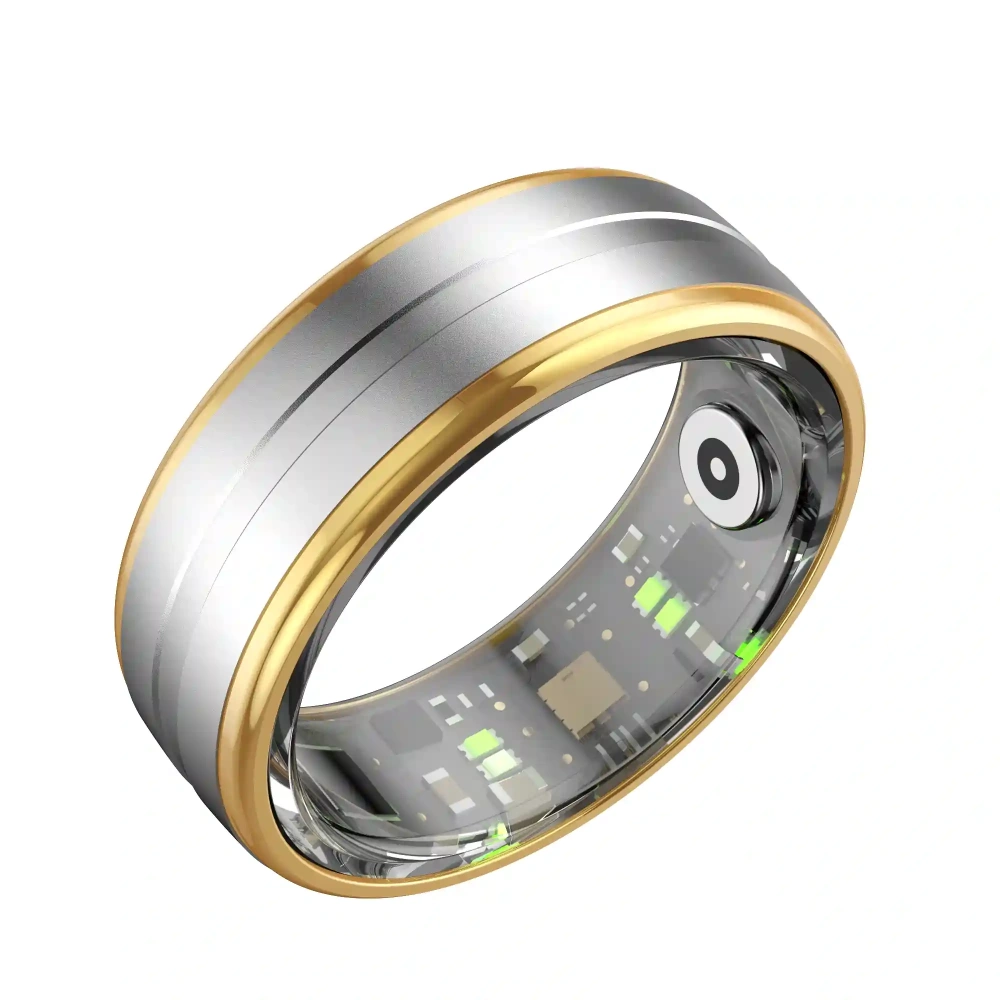 Mayissi Smart Ring -Tracks Activity, Sleep, Heart Rate, Blood Oxygen,pressure -IP68 Waterproof-No-Subscription-15 Days Battery Standby time--Health Management--iOS & Android- XZR06SILVER