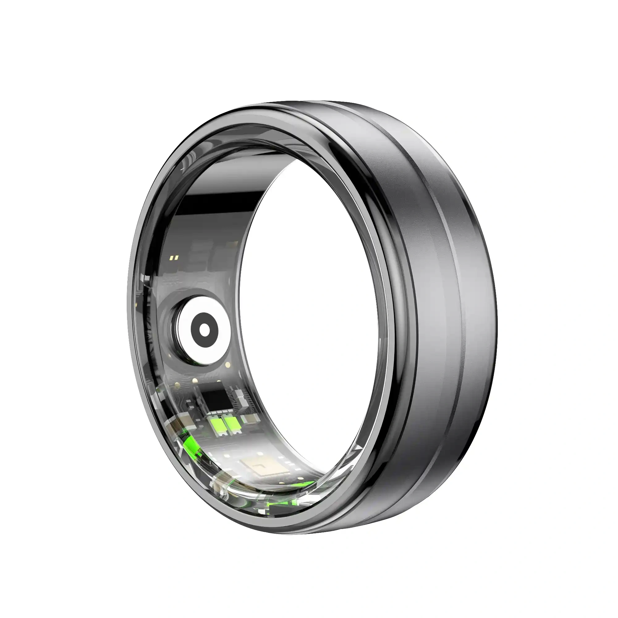 Mayissi Smart Ring -Tracks Activity, Sleep, Heart Rate, Blood Oxygen,pressure -IP68 Waterproof-No-Subscription-15 Days Battery Standby time--Health Management--iOS & Android- XZR06Tarnish-Black