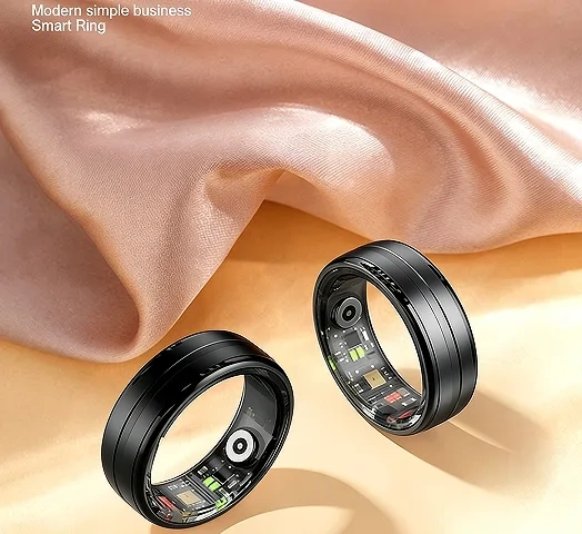 Mayissi Smart Ring -Tracks Activity, Sleep, Heart Rate, Blood Oxygen,pressure -IP68 Waterproof-No-Subscription-15 Days Battery Standby time--Health Management--iOS & Android- XZR06Tarnish-Black