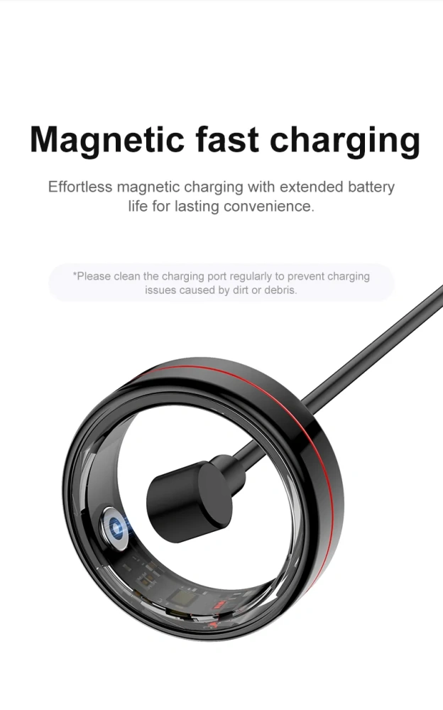 Mayissi Smart Ring-Sleep-Activity-Stress-SpO2-HR-Tracking-Gesture remote control-Waterproof- No Subscription-15-Days-Battery-Standby-time-iOS & Android-XZR04Black
