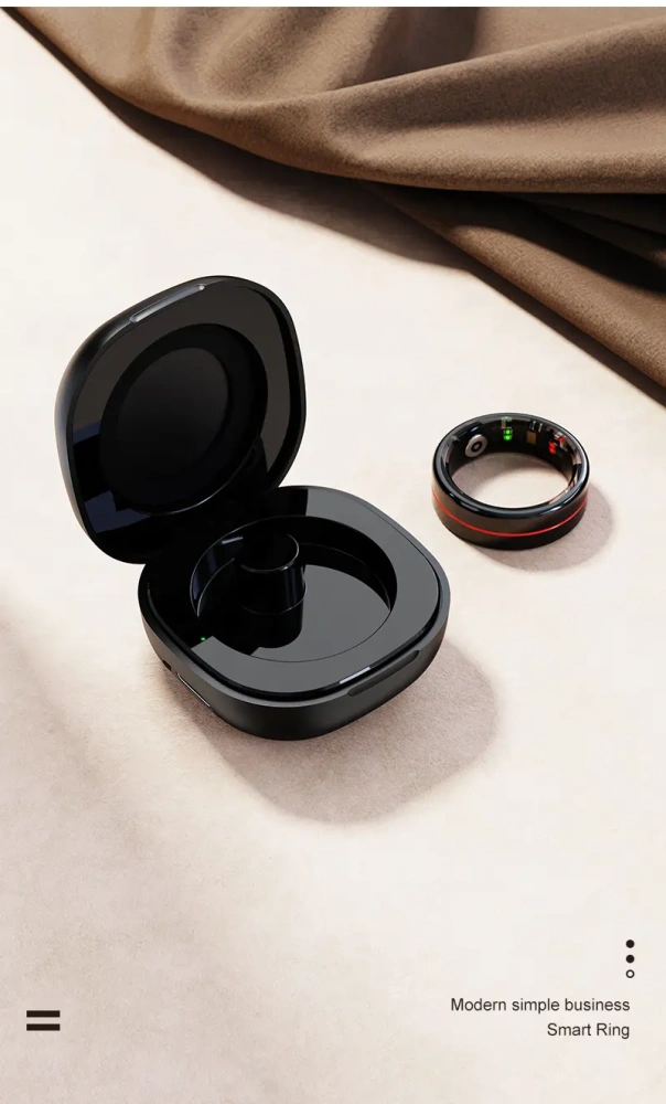 Mayissi Smart Ring-Sleep-Activity-Stress-SpO2-HR-Tracking-Gesture remote control-Waterproof- No Subscription-15-Days-Battery-Standby-time-iOS & Android-XZR04Black