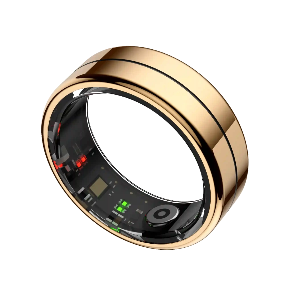 Mayissi Smart Ring-Sleep-Activity-Stress-SpO2-HR-Tracking-Gesture remote control-Waterproof- No Subscription-15-Days-Battery-Standby-time-iOS & Android-XZR04Gold
