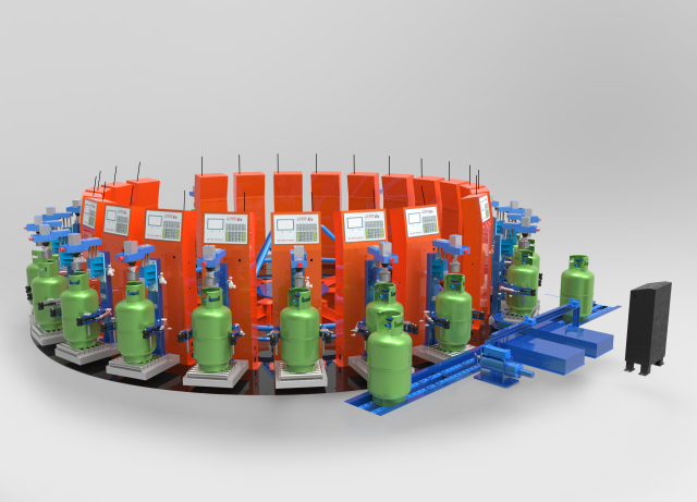 Automatic Rotary LPG Cylinder Filling Machine /  Automatic LPG Cylinder Carousel Filling Machine