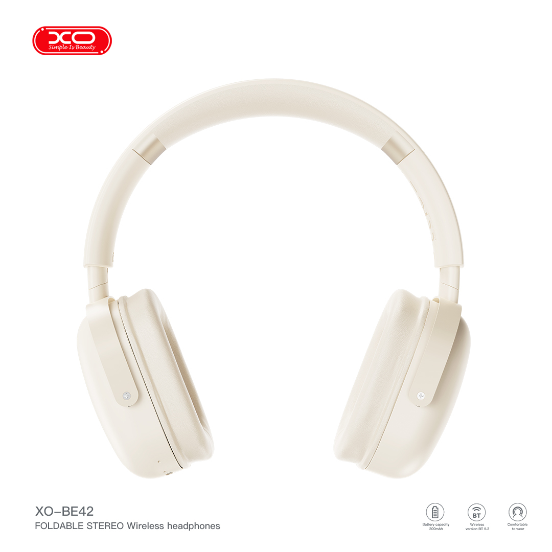 BE42 Scarlet Metal Stand Folding Headband Bluetooth Headset