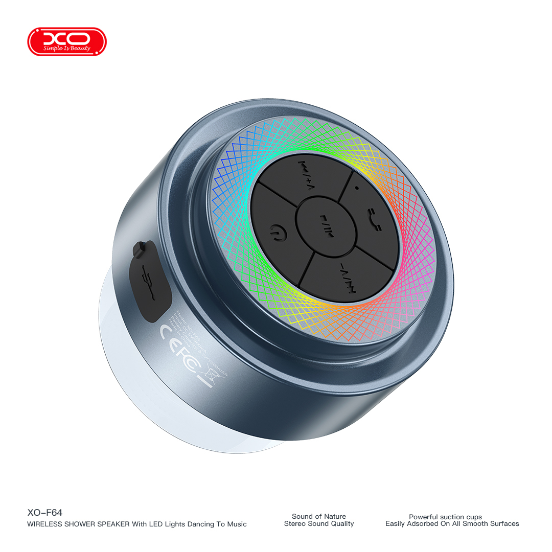 F64 Bathroom Waterproof Suction Cup Bluetooth Speaker