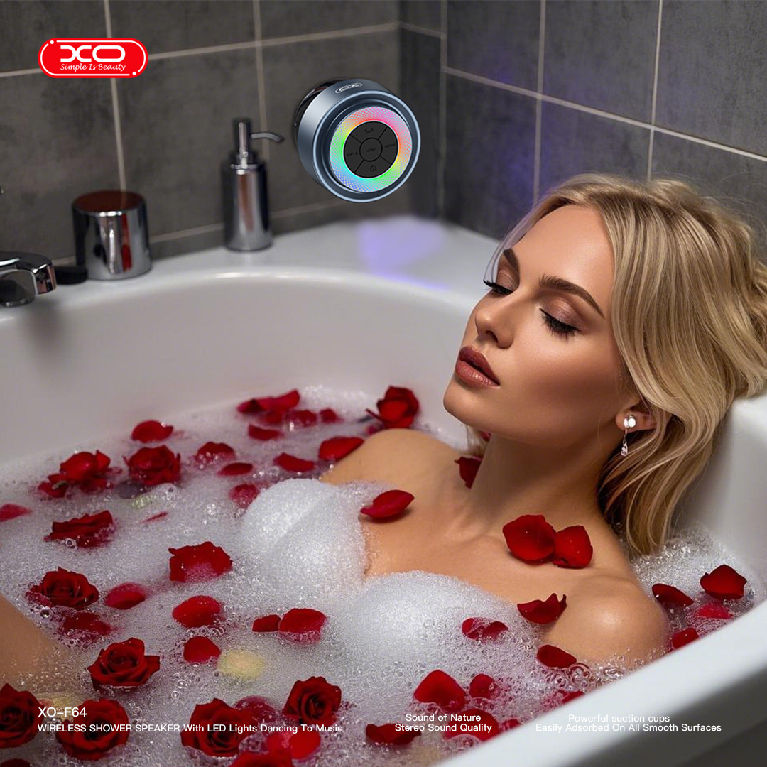 F64 Bathroom Waterproof Suction Cup Bluetooth Speaker