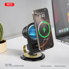 F69 Bluetooth Speaker Stand with Wireless Charging Sensor