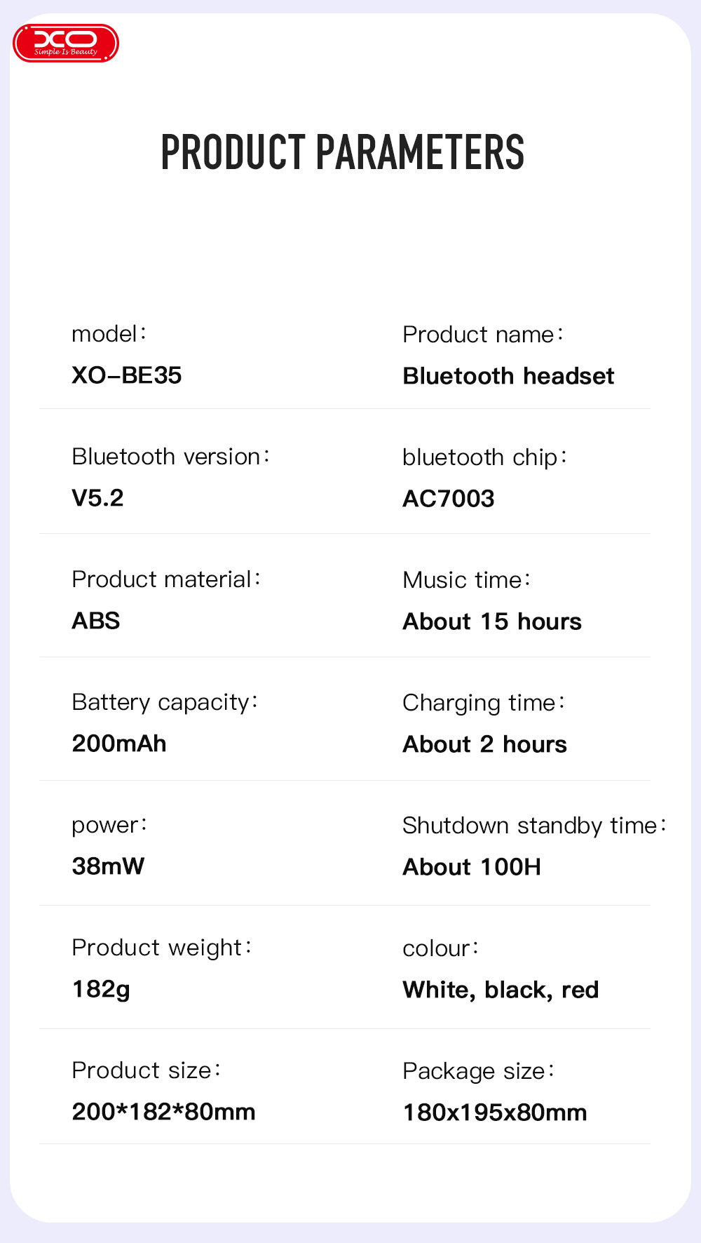 BE35 Elegant Over-Head Bluetooth Headphones