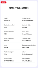 BE35 Elegant Over-Head Bluetooth Headphones