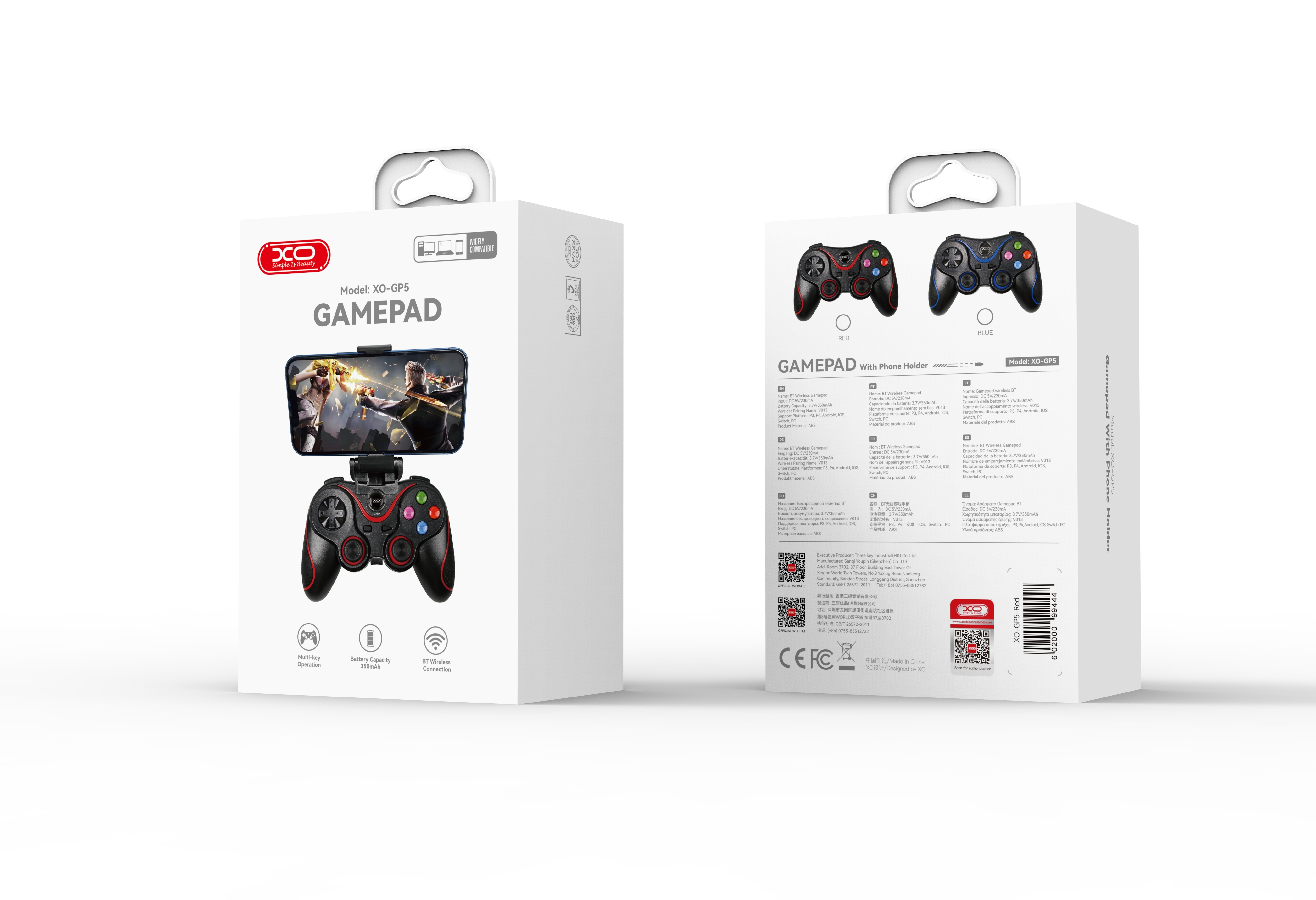 GP5 Bluetooth with Cradle Compatible with PS4 Gamepad