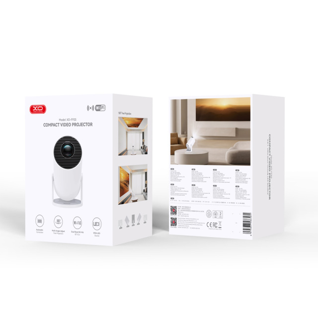 FF03 EU Android 720P Mini Projector with Stand (2.4+5G WIFI)