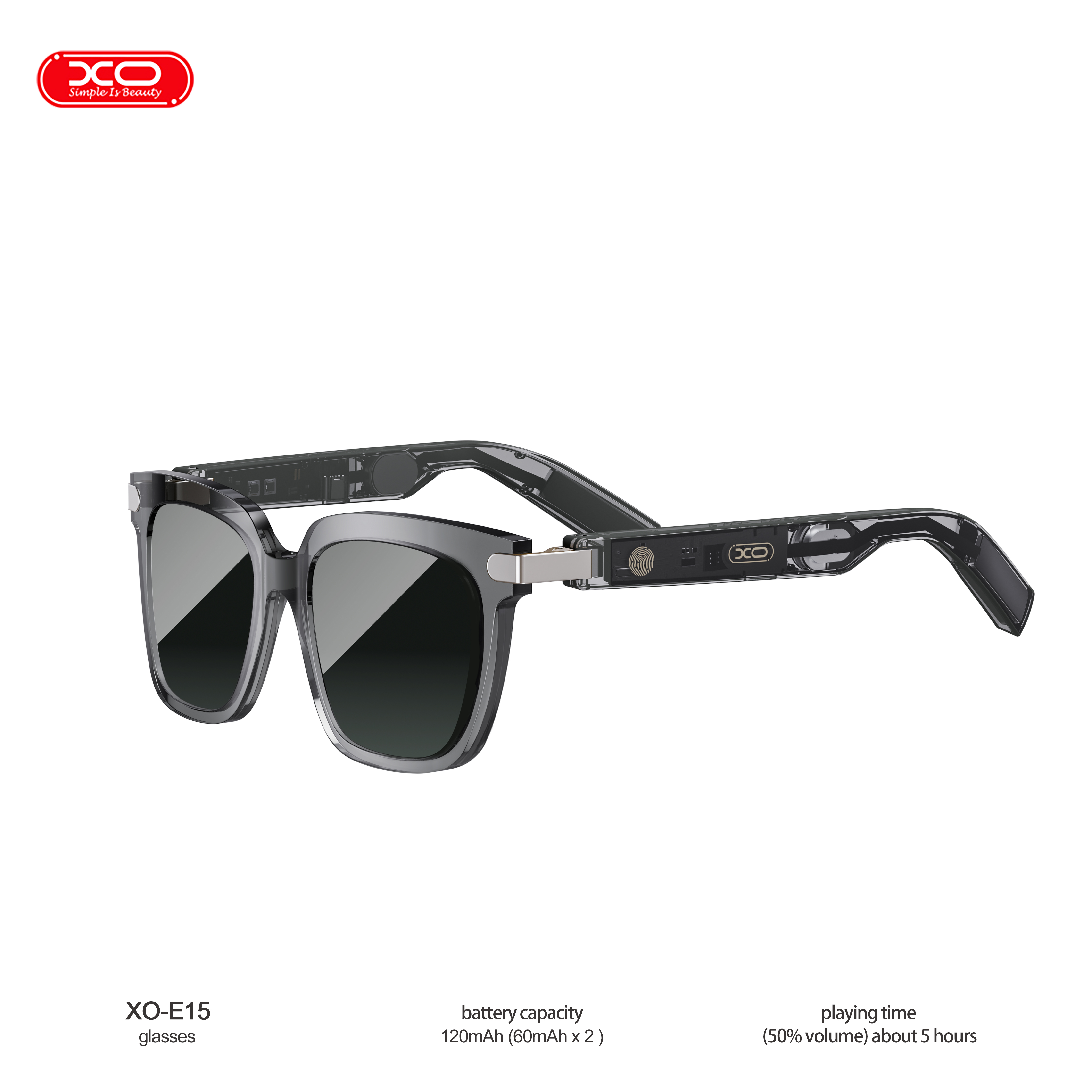 E15 Holographic Transparent Smart Audio Glasses
