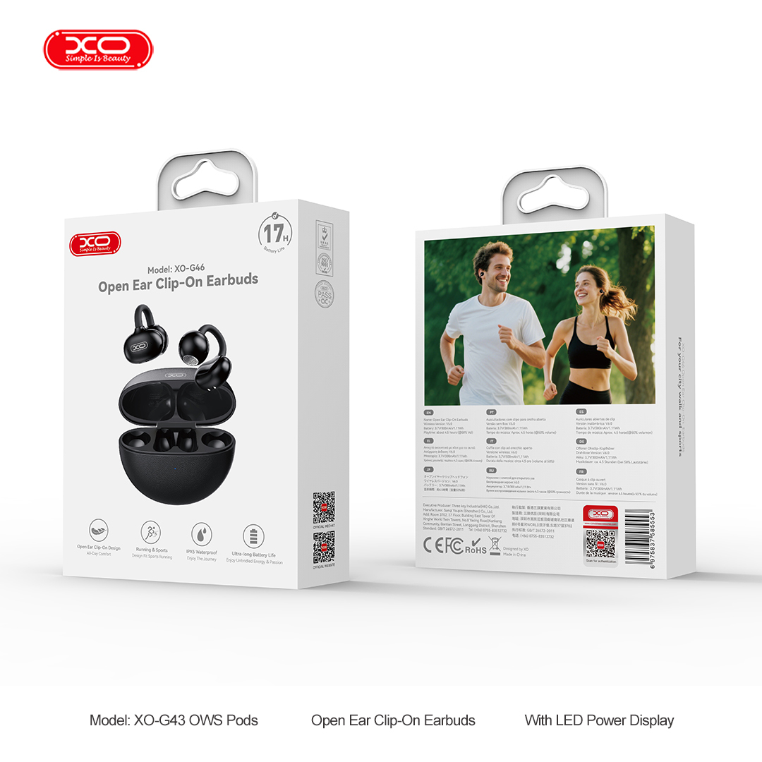 G46 Simple Leather-like OWS Earbuds