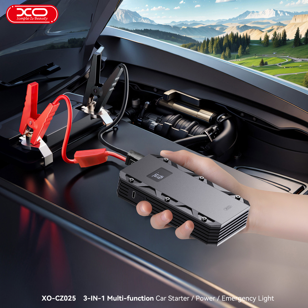 CZ025 Car Starter/Mobile Power Supply/Emergency Light 10000mAh 3-in-1 (Normal Clip)