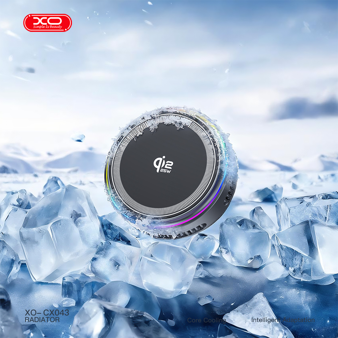 CX043 Smart Semiconductor Cooling Qi 2.2 25W Multi-Colour LED Desktop Wireless Charger