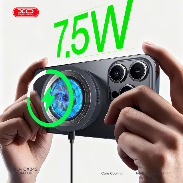 CX043 Smart Semiconductor Cooling Qi 2.2 25W Multi-Colour LED Desktop Wireless Charger