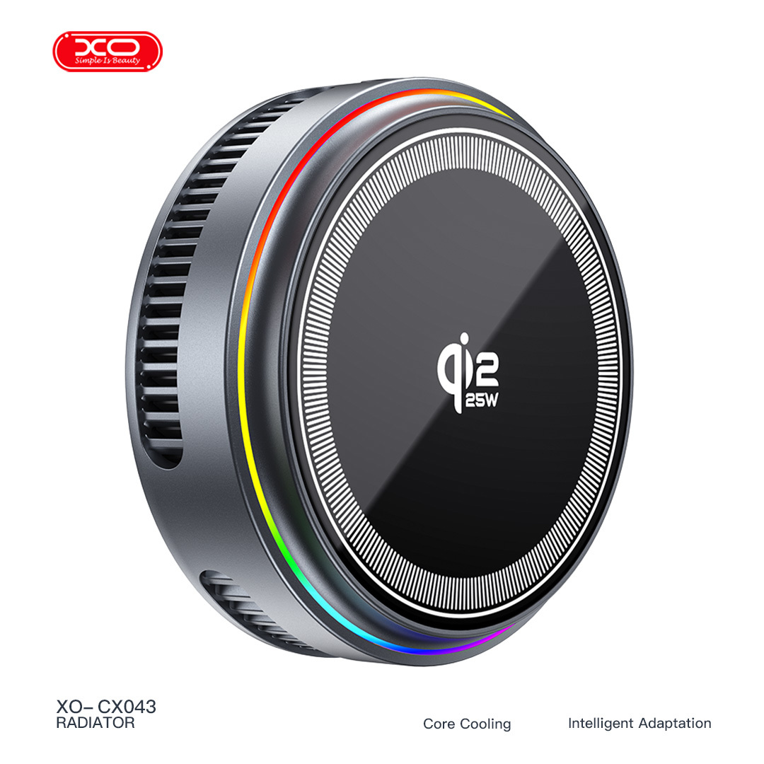 CX043 Smart Semiconductor Cooling Qi 2.2 25W Multi-Colour LED Desktop Wireless Charger