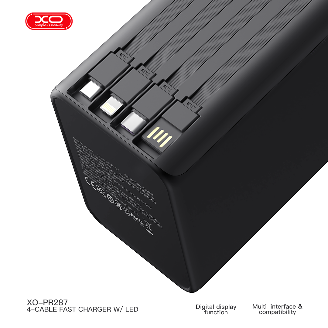 PR287 PD20W+QC22.5W  Fast Charging Mobile Power 80000mAh