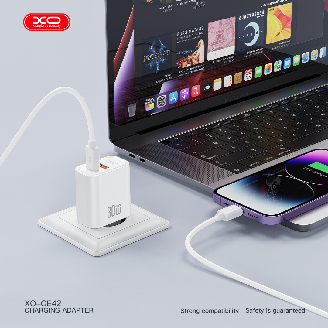 CE42(EU)-30W-1USB-A+1USB-C-Fast-Charging-charger-TYPE-C-Kit (NB299)