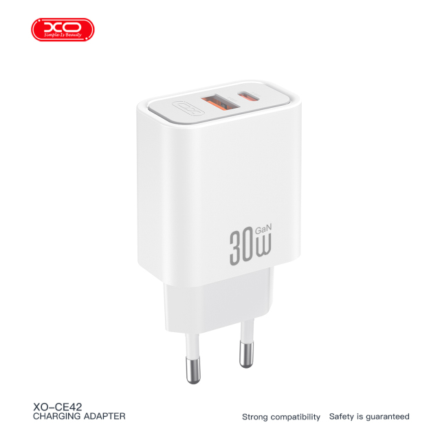 CE42(EU)-30W-1USB-A+1USB-C-Fast-Charging-charger-TYPE-C-Kit (NB299)