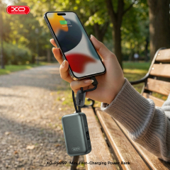 PR297 22.5W Fully Compatible Mini Digital Display Fast Charging Power Bank (Includes iP and Type-C Cables) 10000mAh