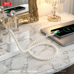 NB-Q310 Pearl Series Type-C to Type-C (60W) + Apple (27W) Data Cable, 1m