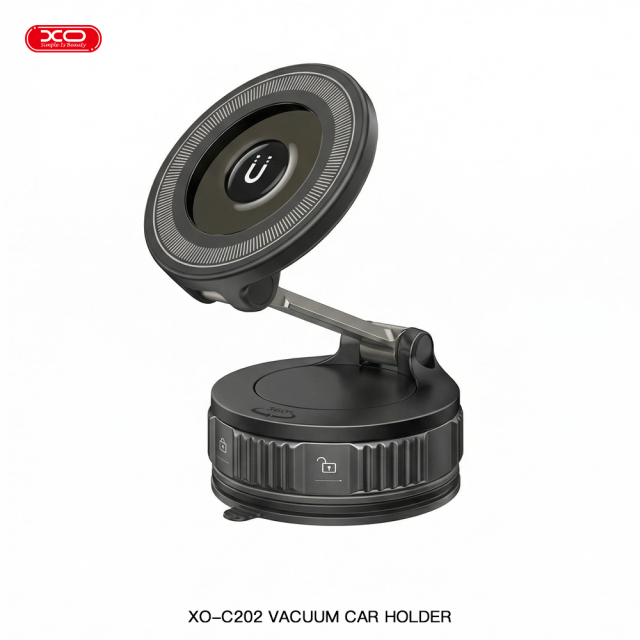 C202 Vacuum Suction Cup Manual Rotation Transparent Magnetic Mount (Drip-Coated Version)