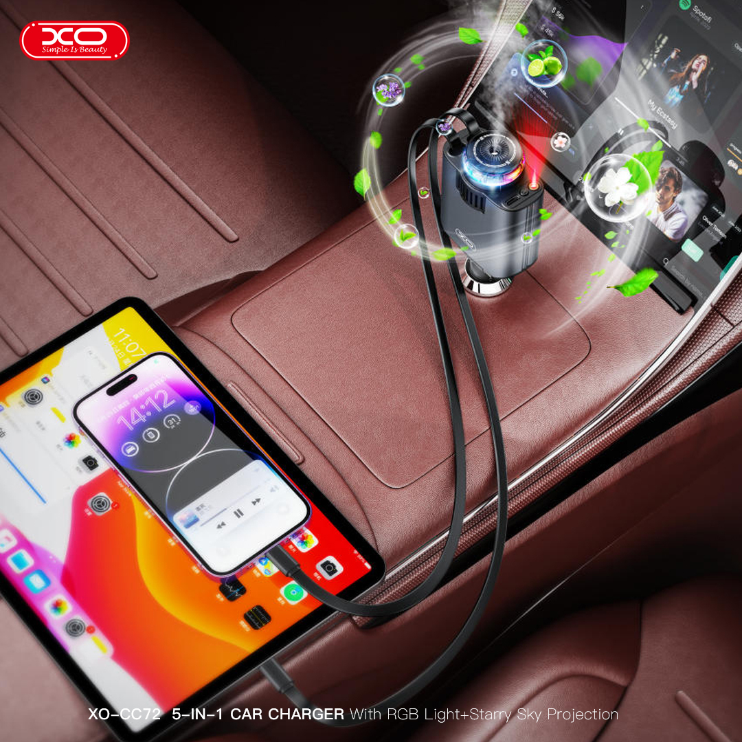 CC72 Aromatherapy Car Retractable Cord Starry Sky Canopy