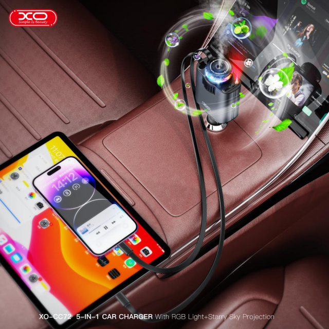 CC72 Aromatherapy Car Retractable Cord Starry Sky Canopy
