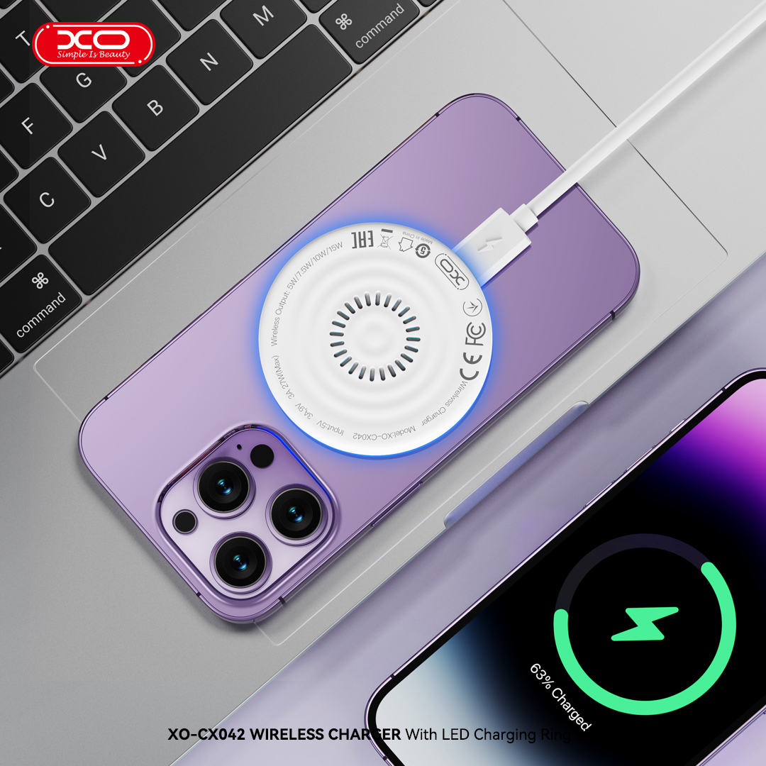 CX042  Blue Light Desktop Magnetic 15W Wireless Charger