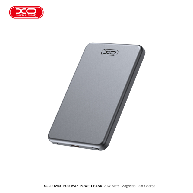 PR293 Metal Magnetic Fast Charging Power Bank (15W Wireless Charging + USB-C 20W) 5000mAh