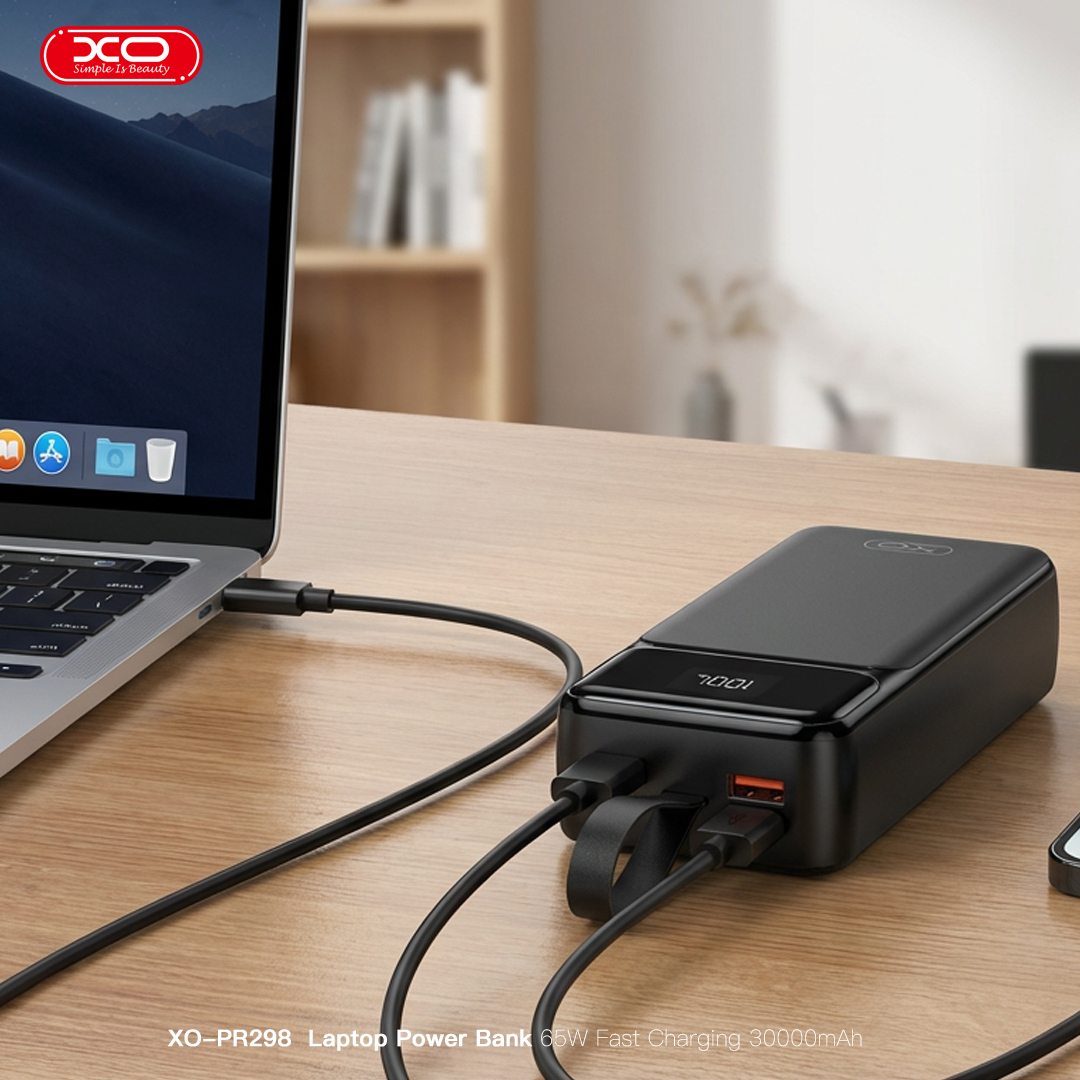 PR298 65W Fast Charging Digital Display Power Bank (USB-C Port / USB-A 22.5W) 30000mAh